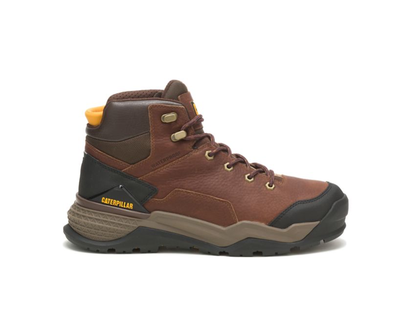 Caterpillar Provoke Mid Waterproof - Sicherheitsstiefel Herren DunkelBraun - Schweiz DRAE-73981